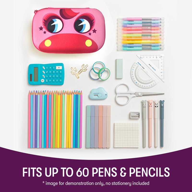 ZIPIT Pony Pencil Box for Girls, Large Capacity Cute Pencil Case for School, Stationery Organizer Box, Pink - Image 4